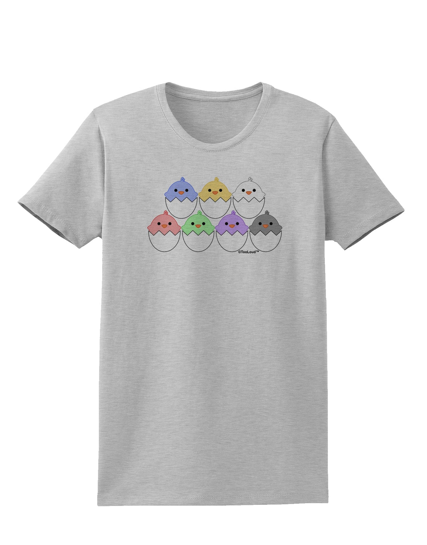 Cute Hatching Chicks Group Womens T-Shirt by TooLoud-Womens T-Shirt-TooLoud-AshGray-X-Small-Davson Sales