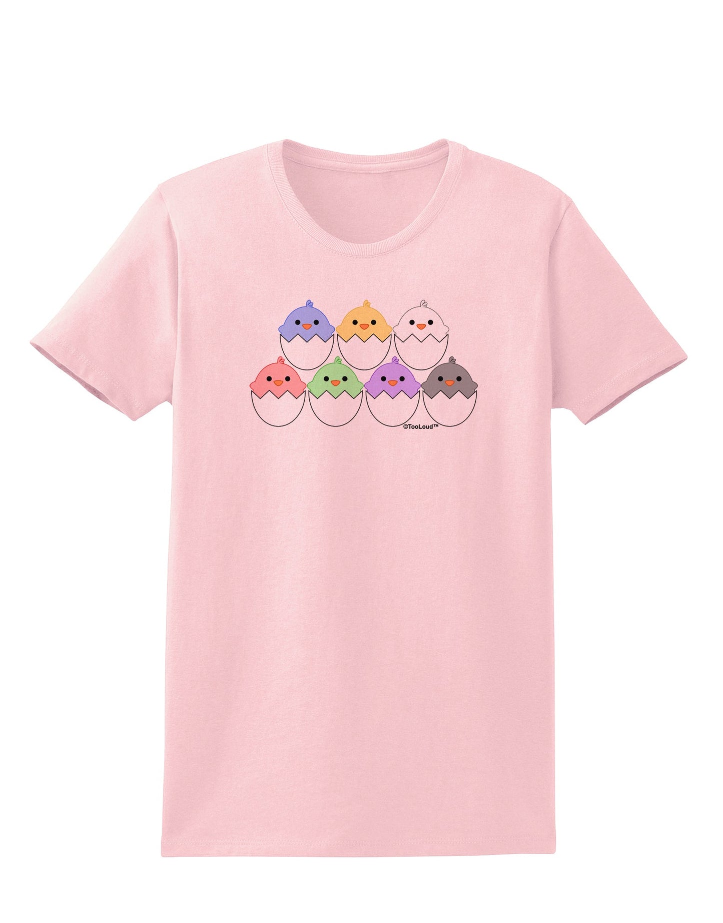 Cute Hatching Chicks Group Womens T-Shirt by TooLoud-Womens T-Shirt-TooLoud-PalePink-X-Small-Davson Sales