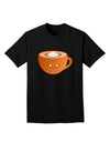 Cute Holiday Drink Pumpkin Spice Latte Adult Dark T-Shirt-Mens T-Shirt-TooLoud-Black-Small-Davson Sales