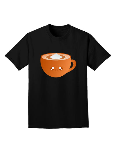 Cute Holiday Drink Pumpkin Spice Latte Adult Dark T-Shirt-Mens T-Shirt-TooLoud-Black-Small-Davson Sales