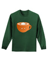 Cute Holiday Drink Pumpkin Spice Latte Adult Long Sleeve Dark T-Shirt-TooLoud-Dark-Green-Small-Davson Sales