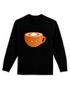 Cute Holiday Drink Pumpkin Spice Latte Adult Long Sleeve Dark T-Shirt-TooLoud-Black-Small-Davson Sales