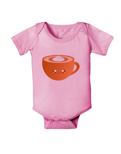 Cute Holiday Drink Pumpkin Spice Latte Baby Romper Bodysuit-Baby Romper-TooLoud-Light-Pink-06-Months-Davson Sales