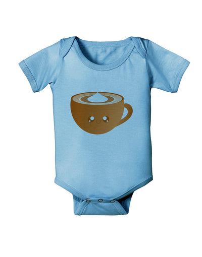 Cute Holiday Drink Pumpkin Spice Latte Baby Romper Bodysuit-Baby Romper-TooLoud-Light-Blue-06-Months-Davson Sales