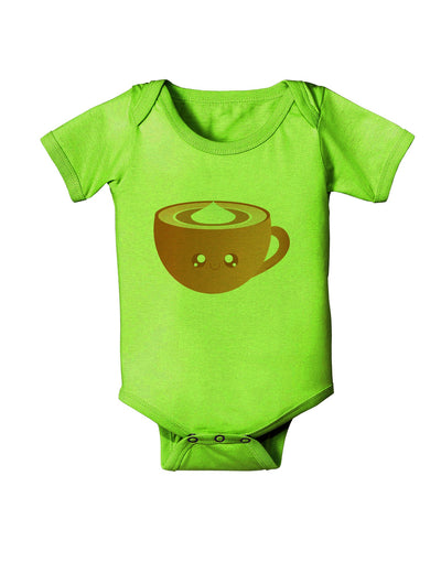 Cute Holiday Drink Pumpkin Spice Latte Baby Romper Bodysuit-Baby Romper-TooLoud-Lime-Green-06-Months-Davson Sales