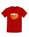 Cute Holiday Drink Pumpkin Spice Latte Childrens Dark T-Shirt-Childrens T-Shirt-TooLoud-Red-X-Small-Davson Sales