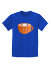 Cute Holiday Drink Pumpkin Spice Latte Childrens Dark T-Shirt-Childrens T-Shirt-TooLoud-Royal-Blue-X-Small-Davson Sales