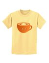 Cute Holiday Drink Pumpkin Spice Latte Childrens T-Shirt-Childrens T-Shirt-TooLoud-Daffodil-Yellow-X-Small-Davson Sales