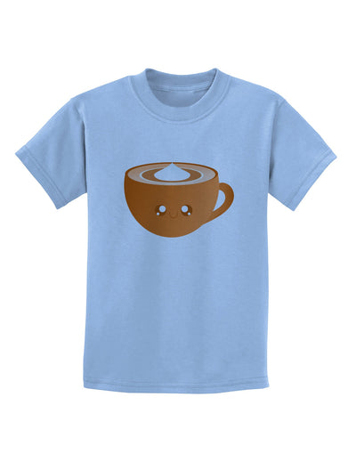 Cute Holiday Drink Pumpkin Spice Latte Childrens T-Shirt-Childrens T-Shirt-TooLoud-Light-Blue-X-Small-Davson Sales