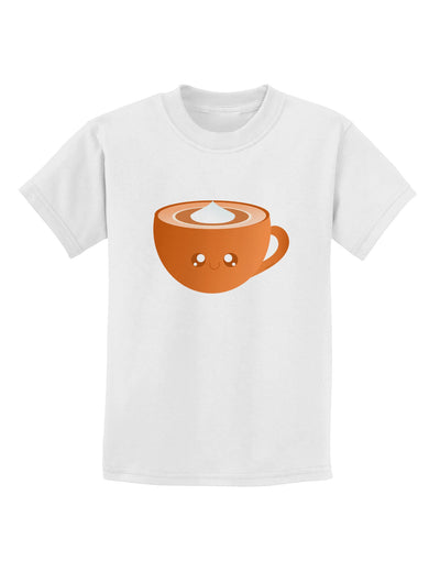 Cute Holiday Drink Pumpkin Spice Latte Childrens T-Shirt-Childrens T-Shirt-TooLoud-White-X-Small-Davson Sales