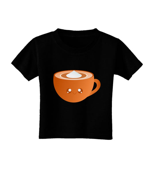 Cute Holiday Drink Pumpkin Spice Latte Toddler T-Shirt Dark-Toddler T-Shirt-TooLoud-Black-2T-Davson Sales