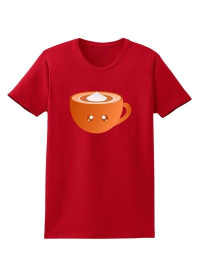 Cute Holiday Drink Pumpkin Spice Latte Womens Dark T-Shirt-TooLoud-Red-X-Small-Davson Sales