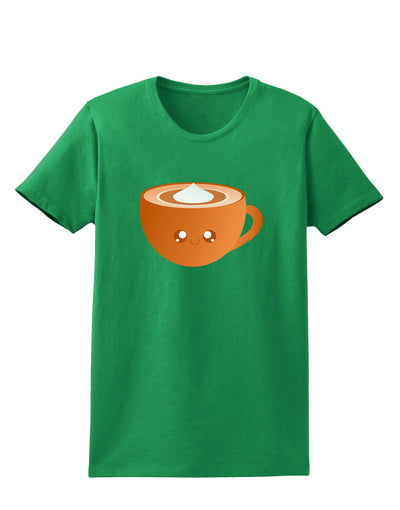 Cute Holiday Drink Pumpkin Spice Latte Womens Dark T-Shirt-TooLoud-Kelly-Green-X-Small-Davson Sales