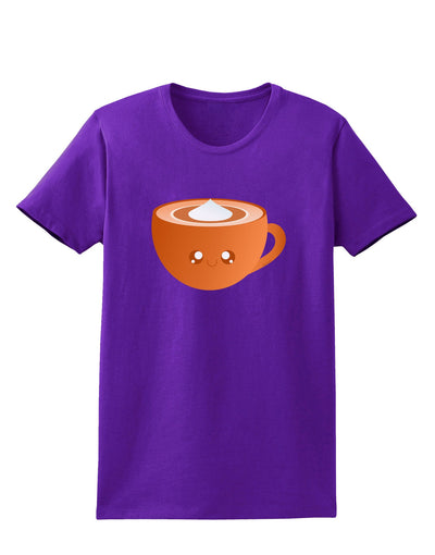 Cute Holiday Drink Pumpkin Spice Latte Womens Dark T-Shirt-TooLoud-Purple-X-Small-Davson Sales