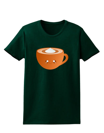 Cute Holiday Drink Pumpkin Spice Latte Womens Dark T-Shirt-TooLoud-Forest-Green-Small-Davson Sales