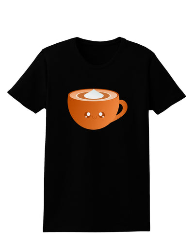 Cute Holiday Drink Pumpkin Spice Latte Womens Dark T-Shirt-TooLoud-Black-X-Small-Davson Sales