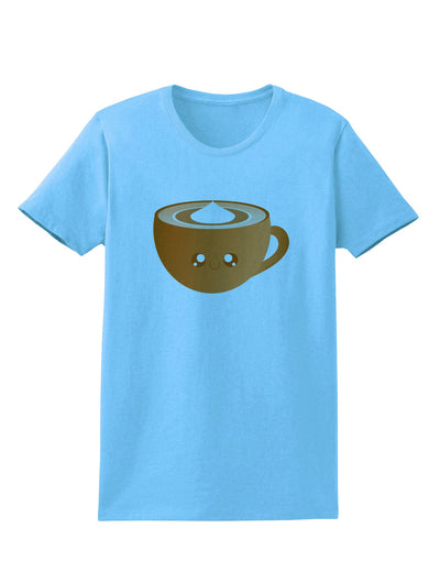 Cute Holiday Drink Pumpkin Spice Latte Womens T-Shirt-Womens T-Shirt-TooLoud-Aquatic-Blue-X-Small-Davson Sales