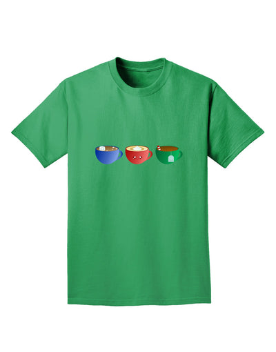 Cute Holiday Drink Set - Christmas Adult Dark T-Shirt-Mens T-Shirt-TooLoud-Kelly-Green-Small-Davson Sales