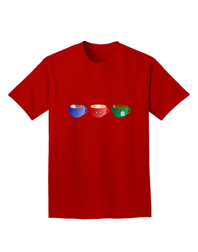 Cute Holiday Drink Set - Christmas Adult Dark T-Shirt-Mens T-Shirt-TooLoud-Red-Small-Davson Sales