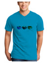 Cute Holiday Drink Set - Christmas Adult V-Neck T-shirt-Mens V-Neck T-Shirt-TooLoud-Turquoise-Small-Davson Sales