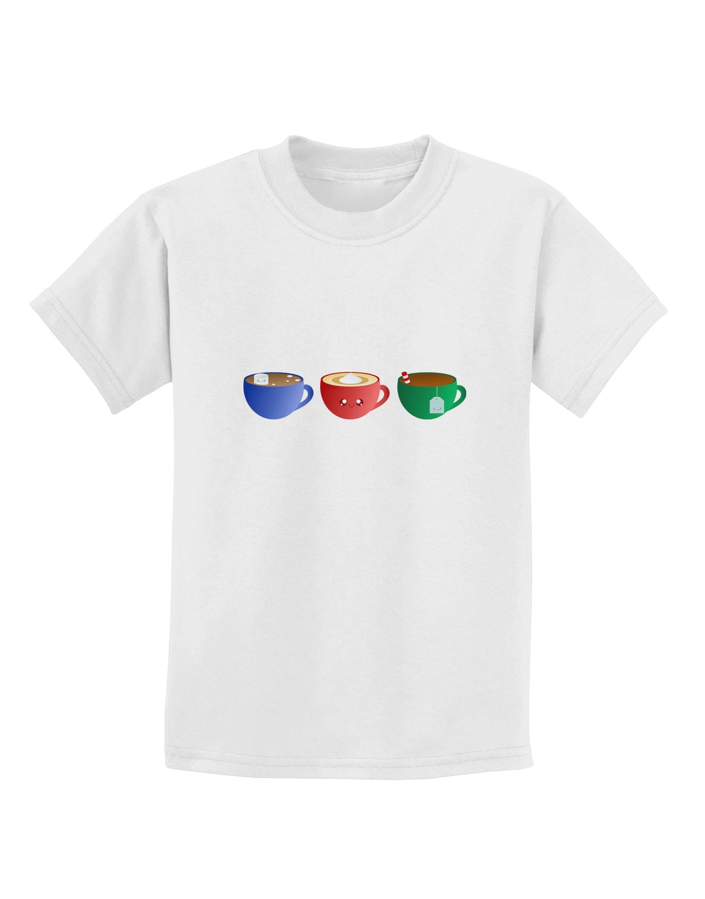 Cute Holiday Drink Set - Christmas Childrens T-Shirt-Childrens T-Shirt-TooLoud-White-X-Small-Davson Sales