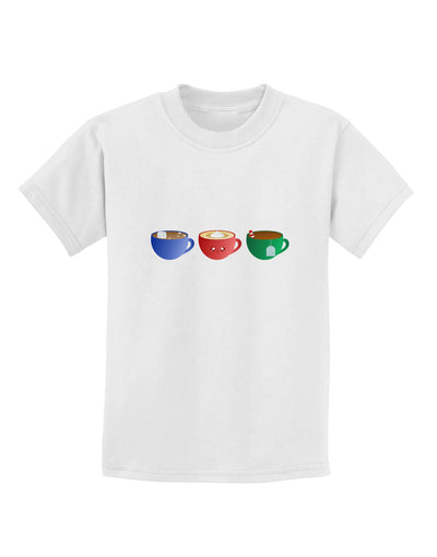 Cute Holiday Drink Set - Christmas Childrens T-Shirt-Childrens T-Shirt-TooLoud-White-X-Small-Davson Sales