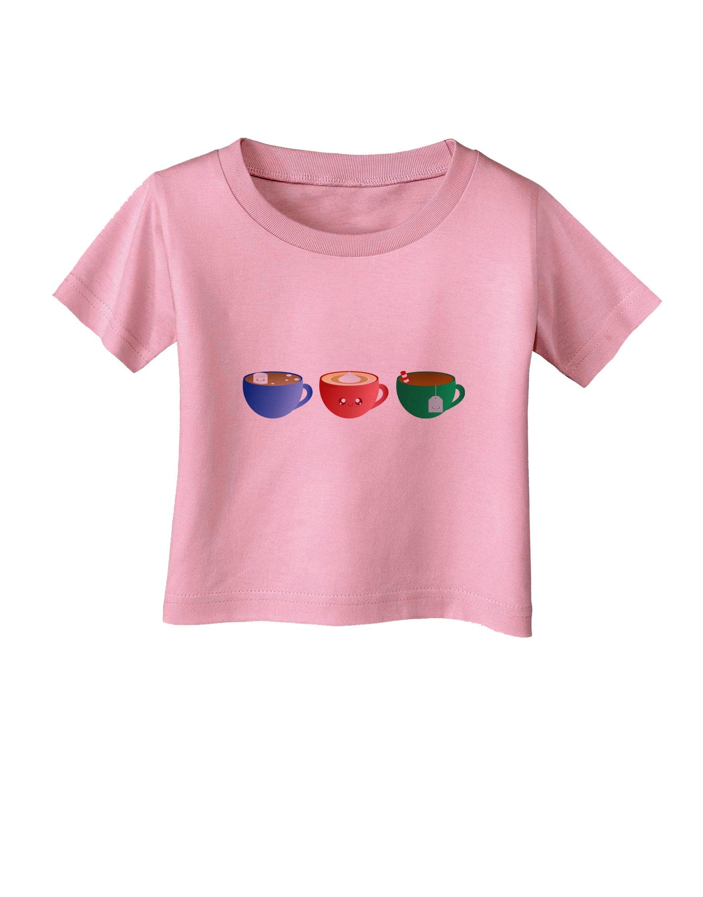 Cute Holiday Drink Set - Christmas Infant T-Shirt-Infant T-Shirt-TooLoud-Candy-Pink-06-Months-Davson Sales