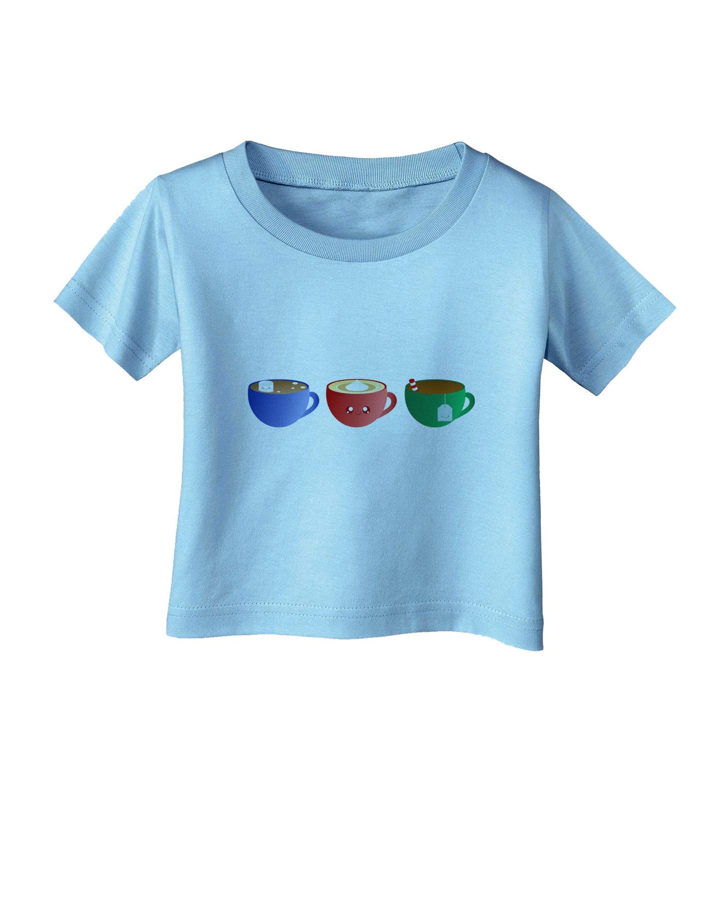 Cute Holiday Drink Set - Christmas Infant T-Shirt-Infant T-Shirt-TooLoud-Aquatic-Blue-06-Months-Davson Sales
