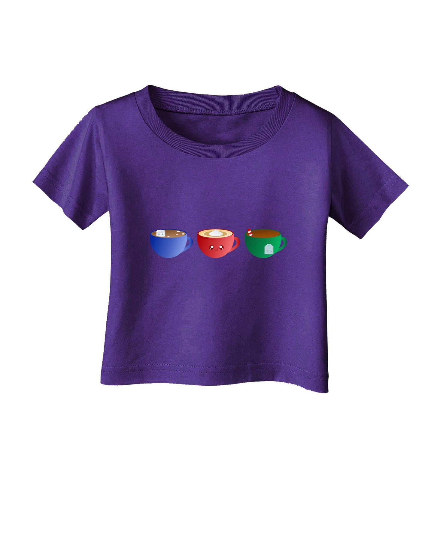 Cute Holiday Drink Set - Christmas Infant T-Shirt Dark-Infant T-Shirt-TooLoud-Purple-06-Months-Davson Sales
