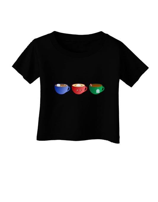 Cute Holiday Drink Set - Christmas Infant T-Shirt Dark-Infant T-Shirt-TooLoud-Black-06-Months-Davson Sales
