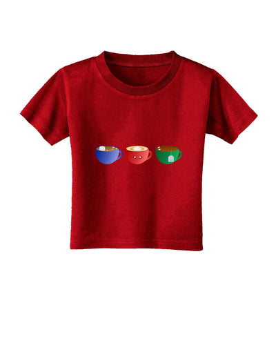 Cute Holiday Drink Set - Christmas Toddler T-Shirt Dark-Toddler T-Shirt-TooLoud-Clover-Green-2T-Davson Sales