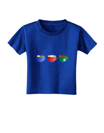 Cute Holiday Drink Set - Christmas Toddler T-Shirt Dark-Toddler T-Shirt-TooLoud-Red-2T-Davson Sales