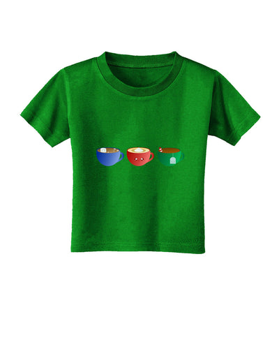 Cute Holiday Drink Set - Christmas Toddler T-Shirt Dark-Toddler T-Shirt-TooLoud-Royal-Blue-2T-Davson Sales