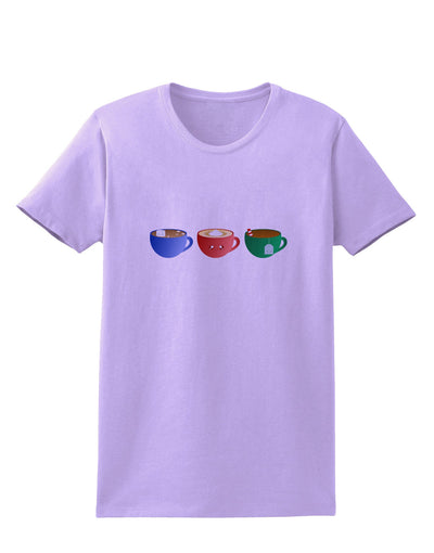 Cute Holiday Drink Set - Christmas Womens T-Shirt-Womens T-Shirt-TooLoud-Lavender-X-Small-Davson Sales