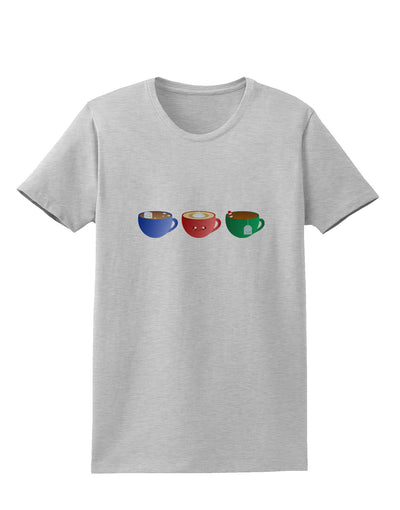 Cute Holiday Drink Set - Christmas Womens T-Shirt-Womens T-Shirt-TooLoud-AshGray-X-Small-Davson Sales