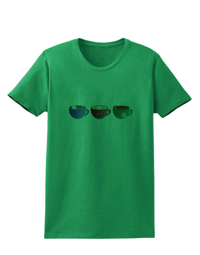 Cute Holiday Drink Set - Christmas Womens T-Shirt-Womens T-Shirt-TooLoud-Kelly-Green-X-Small-Davson Sales