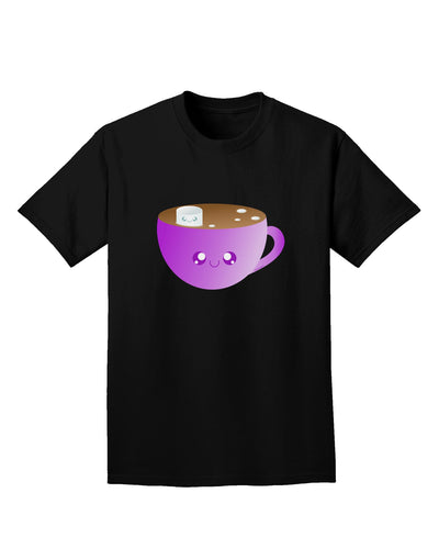 Cute Hot Cocoa Christmas Adult Dark T-Shirt-Mens T-Shirt-TooLoud-Black-Small-Davson Sales