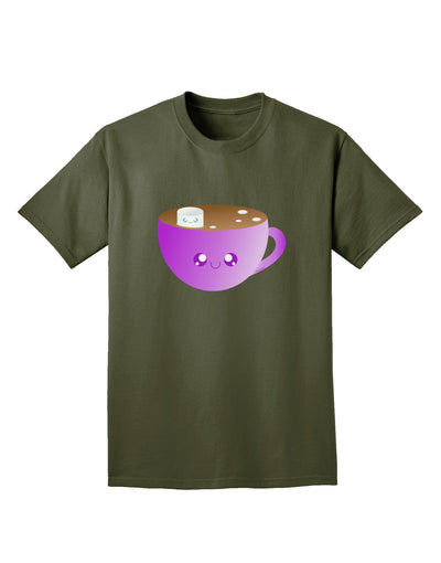 Cute Hot Cocoa Christmas Adult Dark T-Shirt-Mens T-Shirt-TooLoud-Military-Green-Small-Davson Sales