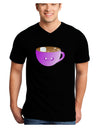 Cute Hot Cocoa Christmas Adult Dark V-Neck T-Shirt-TooLoud-Black-Small-Davson Sales