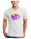 Cute Hot Cocoa Christmas Adult V-Neck T-shirt-Mens V-Neck T-Shirt-TooLoud-White-Small-Davson Sales