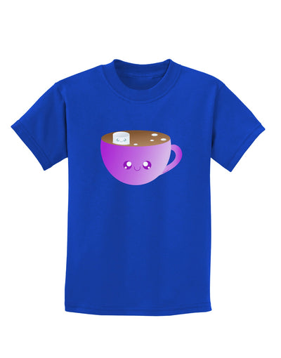 Cute Hot Cocoa Christmas Childrens Dark T-Shirt-Childrens T-Shirt-TooLoud-Royal-Blue-X-Small-Davson Sales