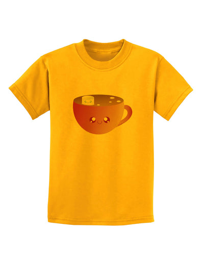 Cute Hot Cocoa Christmas Childrens T-Shirt-Childrens T-Shirt-TooLoud-Gold-X-Small-Davson Sales