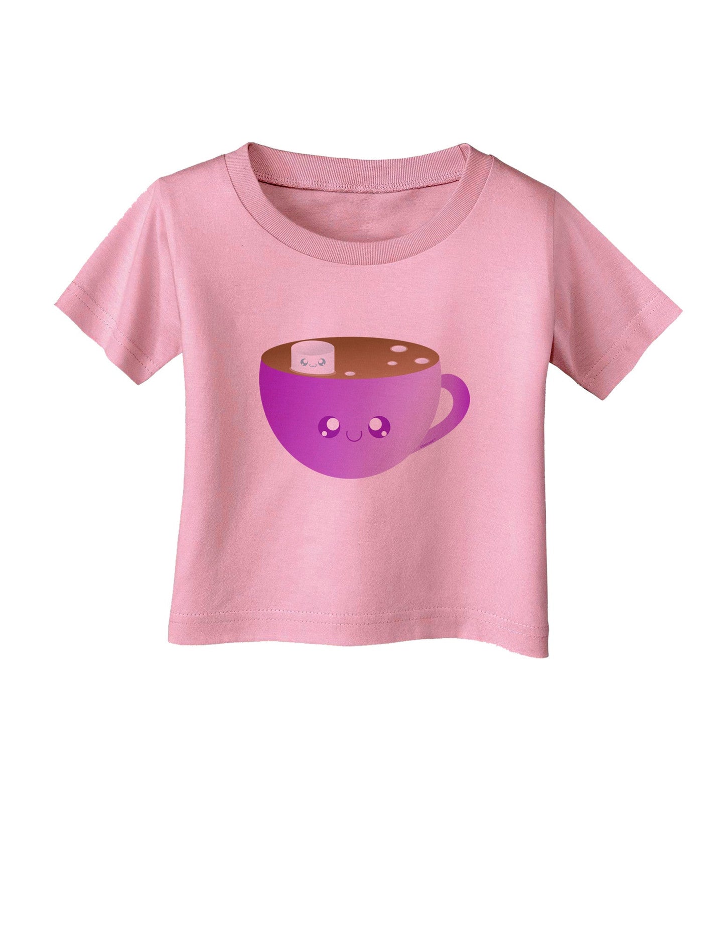 Cute Hot Cocoa Christmas Infant T-Shirt-Infant T-Shirt-TooLoud-Candy-Pink-06-Months-Davson Sales