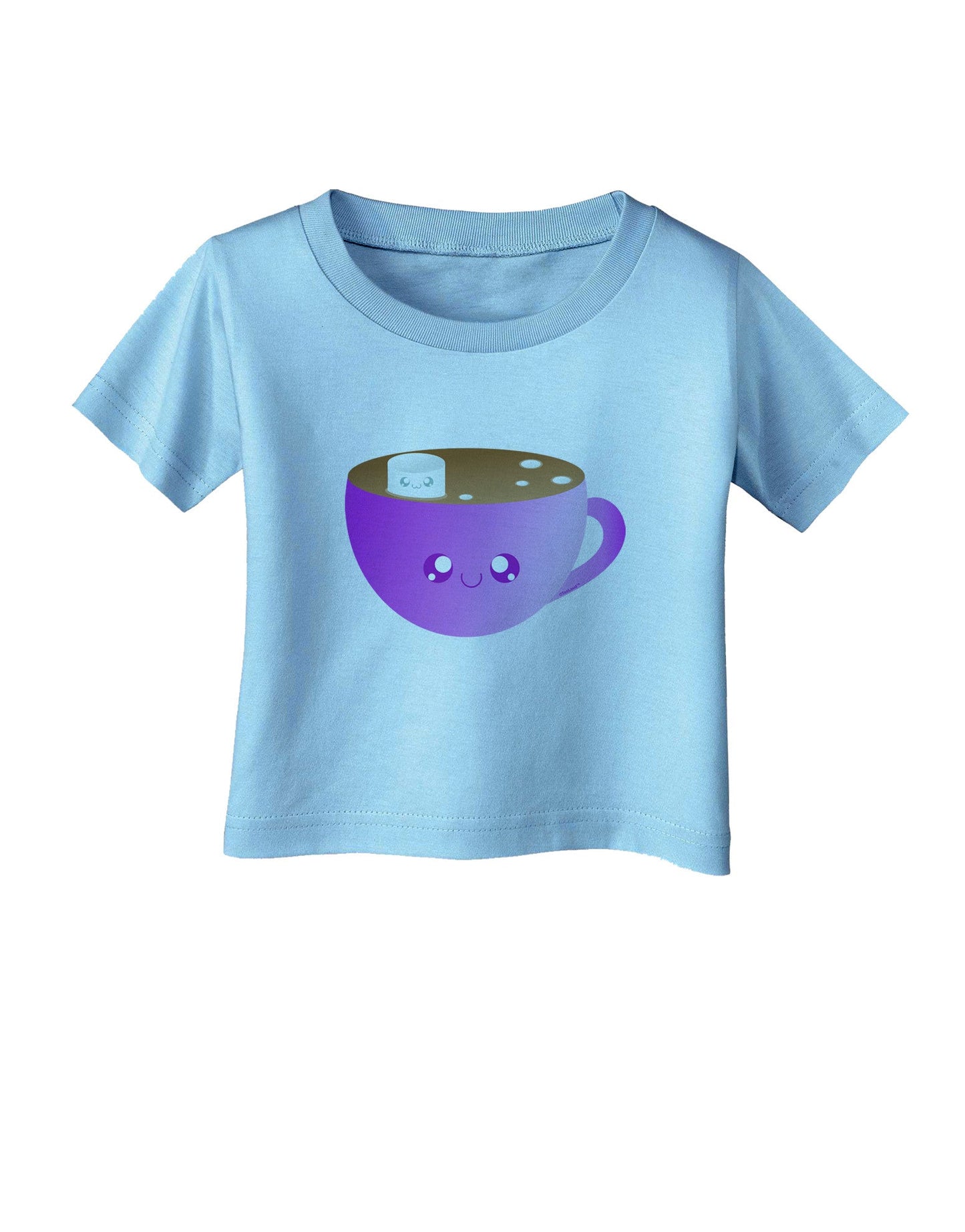 Cute Hot Cocoa Christmas Infant T-Shirt-Infant T-Shirt-TooLoud-Aquatic-Blue-06-Months-Davson Sales