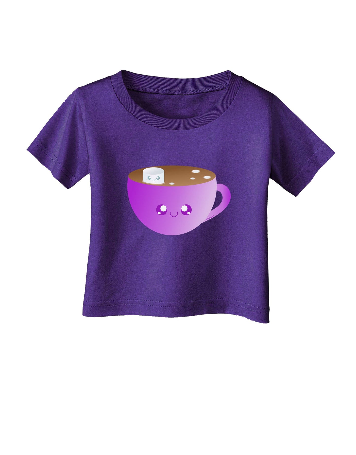 Cute Hot Cocoa Christmas Infant T-Shirt Dark-Infant T-Shirt-TooLoud-Purple-06-Months-Davson Sales