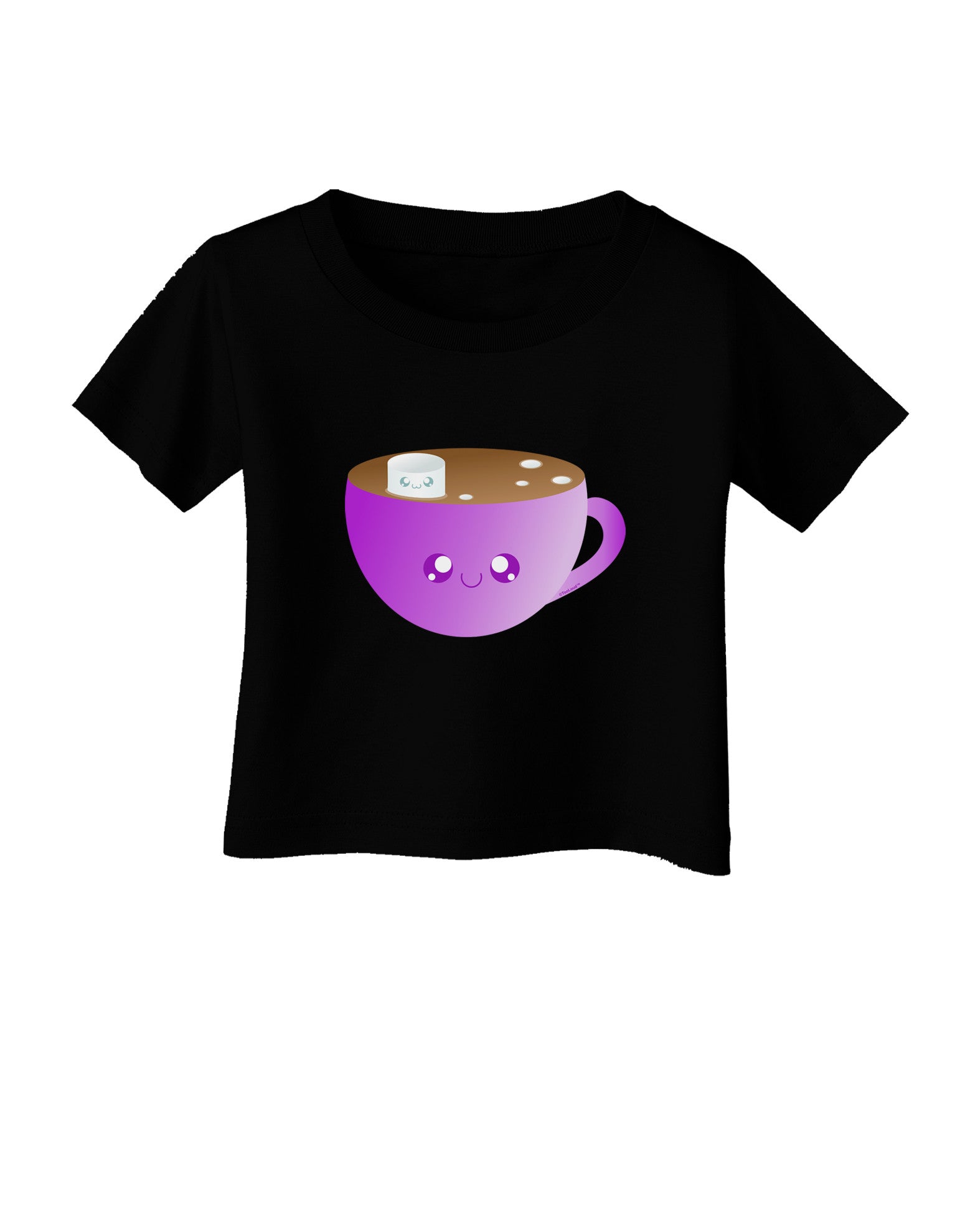 Cute Hot Cocoa Christmas Infant T-Shirt Dark-Infant T-Shirt-TooLoud-Black-06-Months-Davson Sales