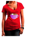 Cute Hot Cocoa Christmas Juniors V-Neck Dark T-Shirt-Womens V-Neck T-Shirts-TooLoud-Red-Juniors Fitted Small-Davson Sales