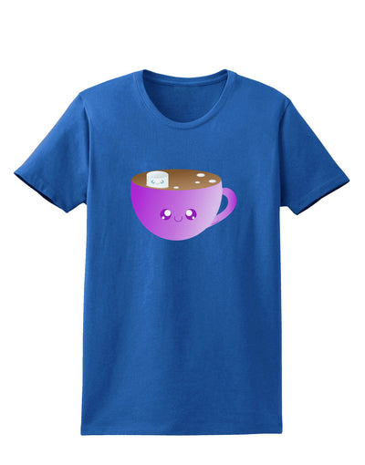 Cute Hot Cocoa Christmas Womens Dark T-Shirt-TooLoud-Royal-Blue-X-Small-Davson Sales