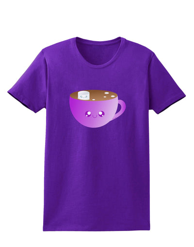 Cute Hot Cocoa Christmas Womens Dark T-Shirt-TooLoud-Purple-X-Small-Davson Sales
