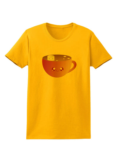 Cute Hot Cocoa Christmas Womens T-Shirt-Womens T-Shirt-TooLoud-Gold-X-Small-Davson Sales